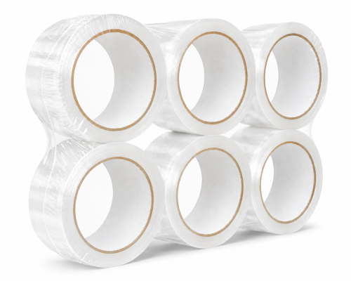 Paketklebeband-Acryl-48mmx55m-Transparent-6Stück