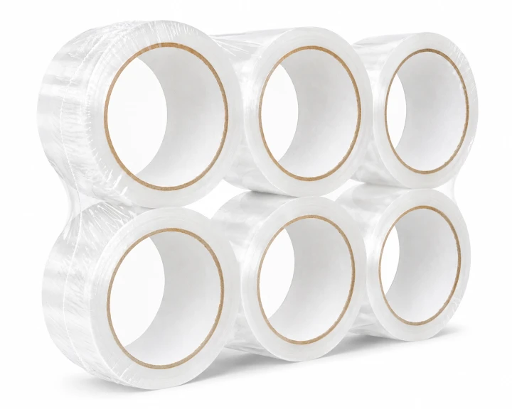 Paketklebeband-Acryl-48mmx55m-Transparent-6Stück